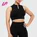 Get ready to hit the gym in style with our half zip crop top. This trendy and comfortable top is perfect for workouts or lounging, featuring a convenient half zip and a flattering crop design. Shop now to add this must-have piece to your activewear collec